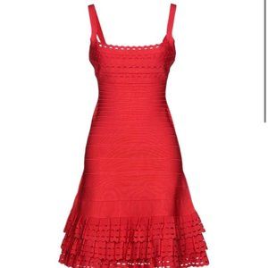 Herve Leger Red Bandage Dress